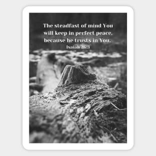 Photo art Isaiah 26:3 Bible Verse V2 Sticker